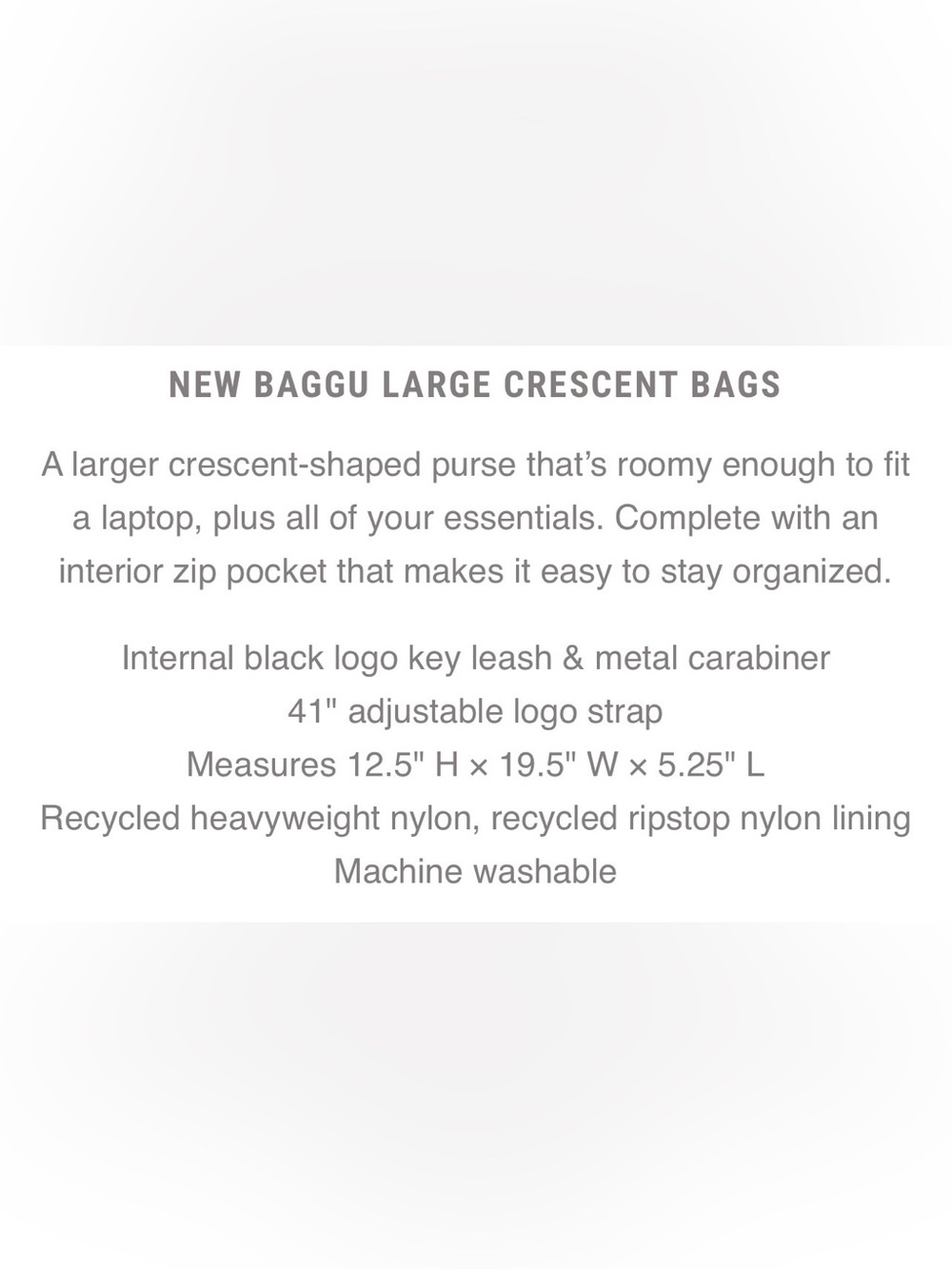 Baggu large nylon crescent bag plaid - Picture 7 of 7